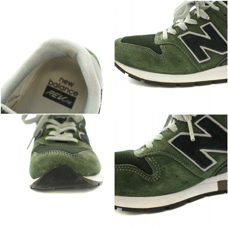ニューバランス 996 オールスエード グリーン 25センチ 美品 ニューバランス New Balance 996 グリーン スエード WR996LC