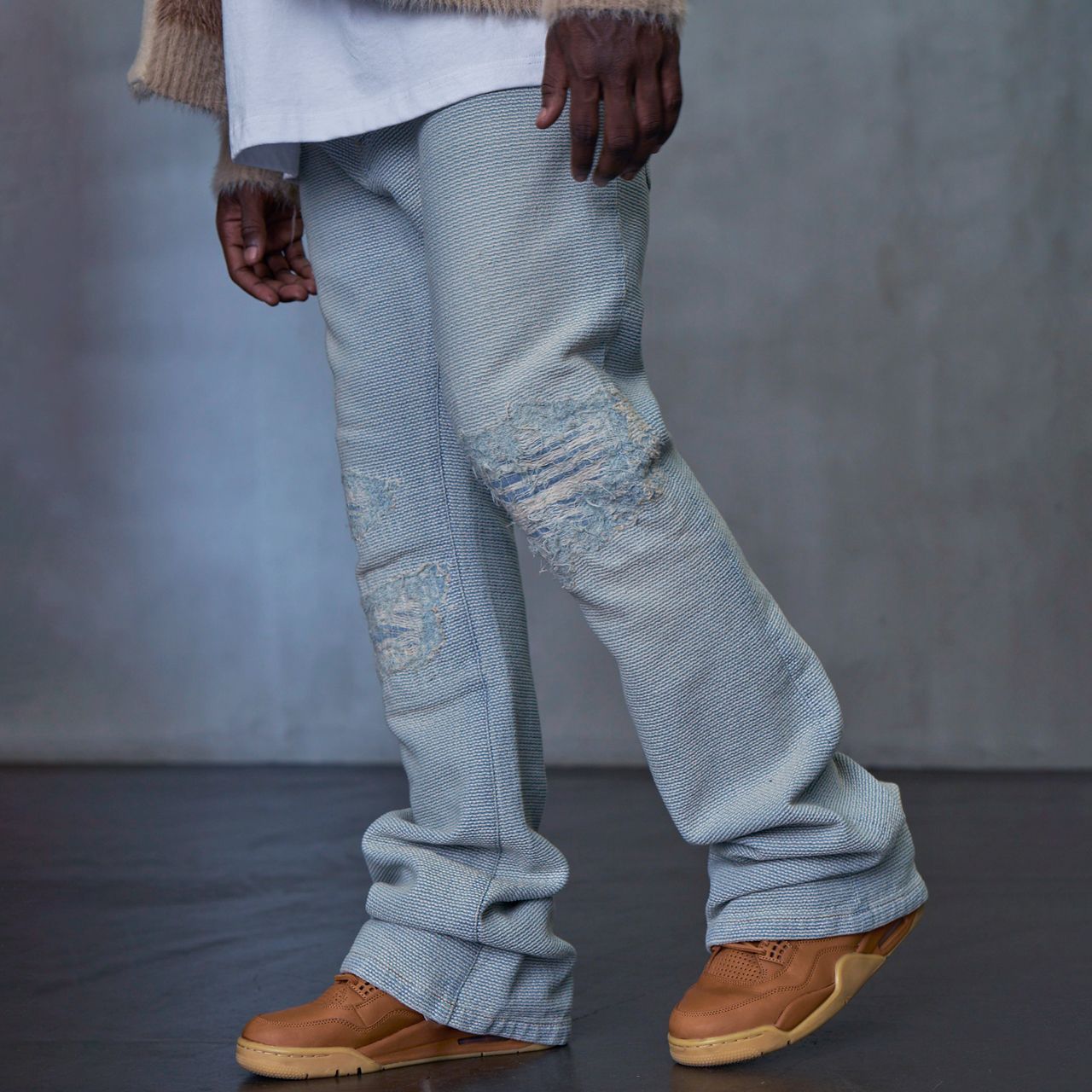 MLVINCE メルヴィンス SASHIKO FLARE JEANS INDIGO 刺し子 デニム 