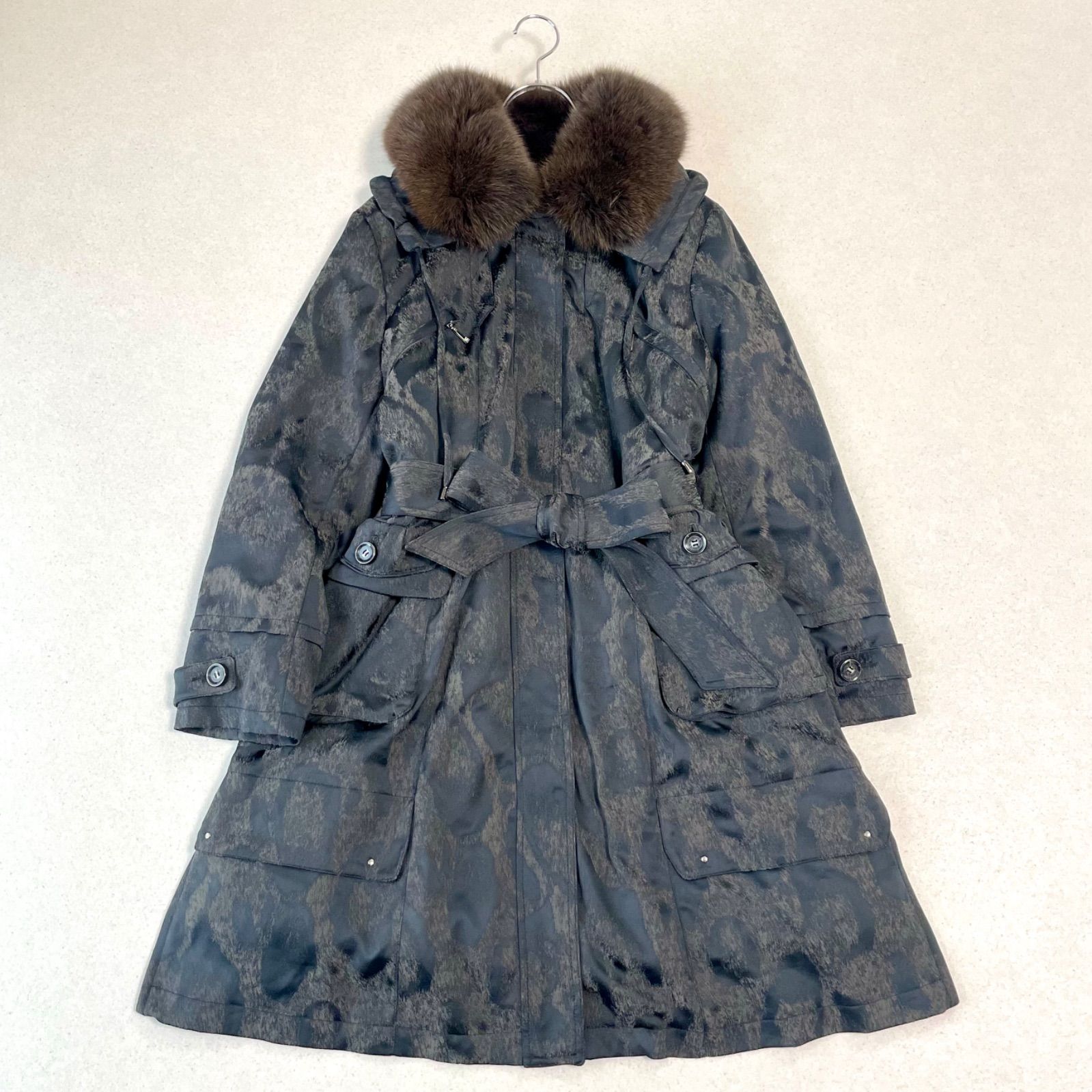 伊太利屋 イタリヤ ITALIYA 豹柄 レオパード Aライン ダウンライク中綿