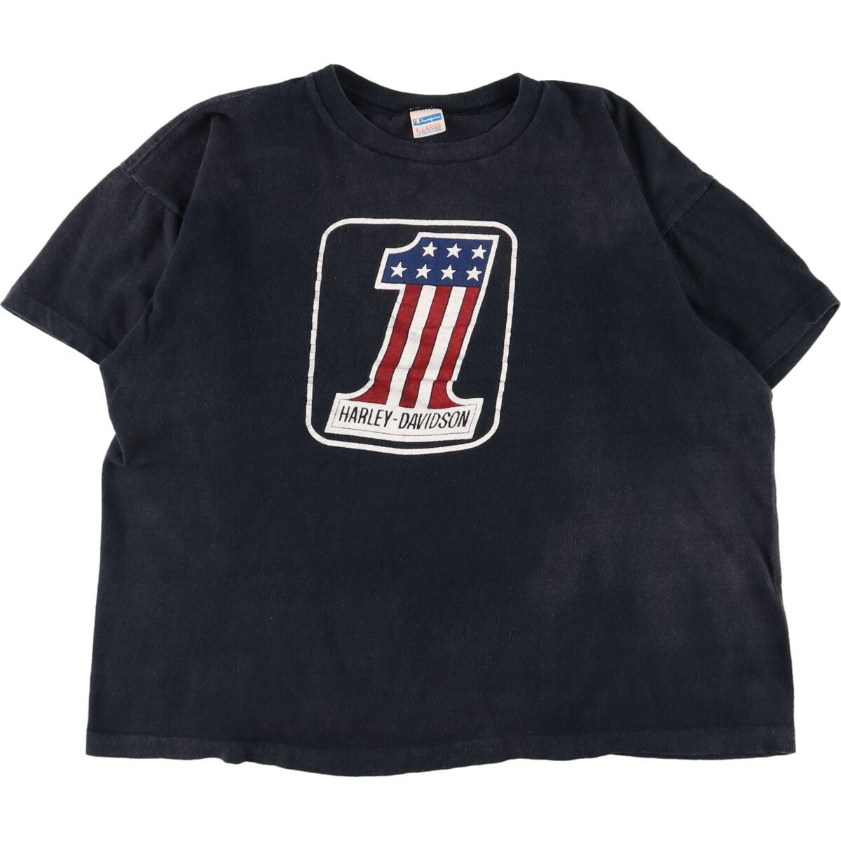 70s チャンピオン 激レア ビンテージ ハーレーダビッドソンTシャツ バータグ 古着 70年代 チャンピオン Champion バータグ Harley-Davidson