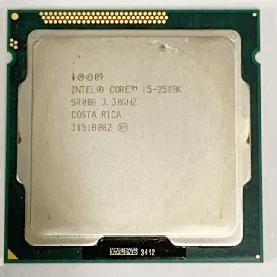 【中古パーツ】複数購入可 CPU Intel Core  I5-2500k 3.3GHz TB 3.7GHz SR008 Socket LGA1155 4コア4スレッド 動作品 デスクトップ用