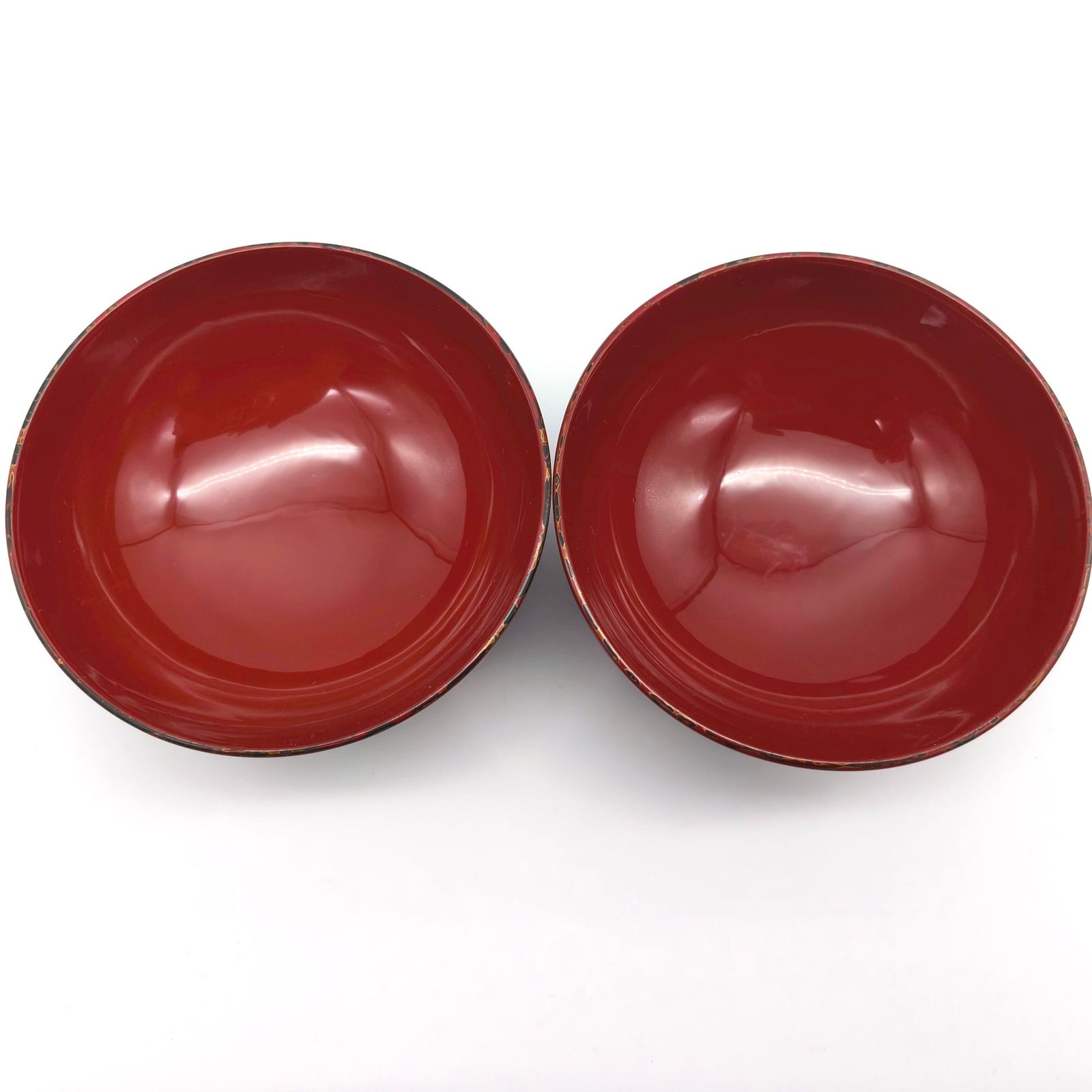 津軽塗（唐塗）バカ塗り・汁椀・2客揃・伝統工芸・No.250625-25