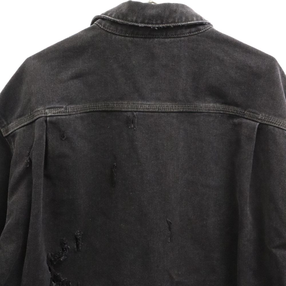 HED MAYNER (ヘドメイナー) 22AW DESTROYED DENIM SHIRT デストロイ