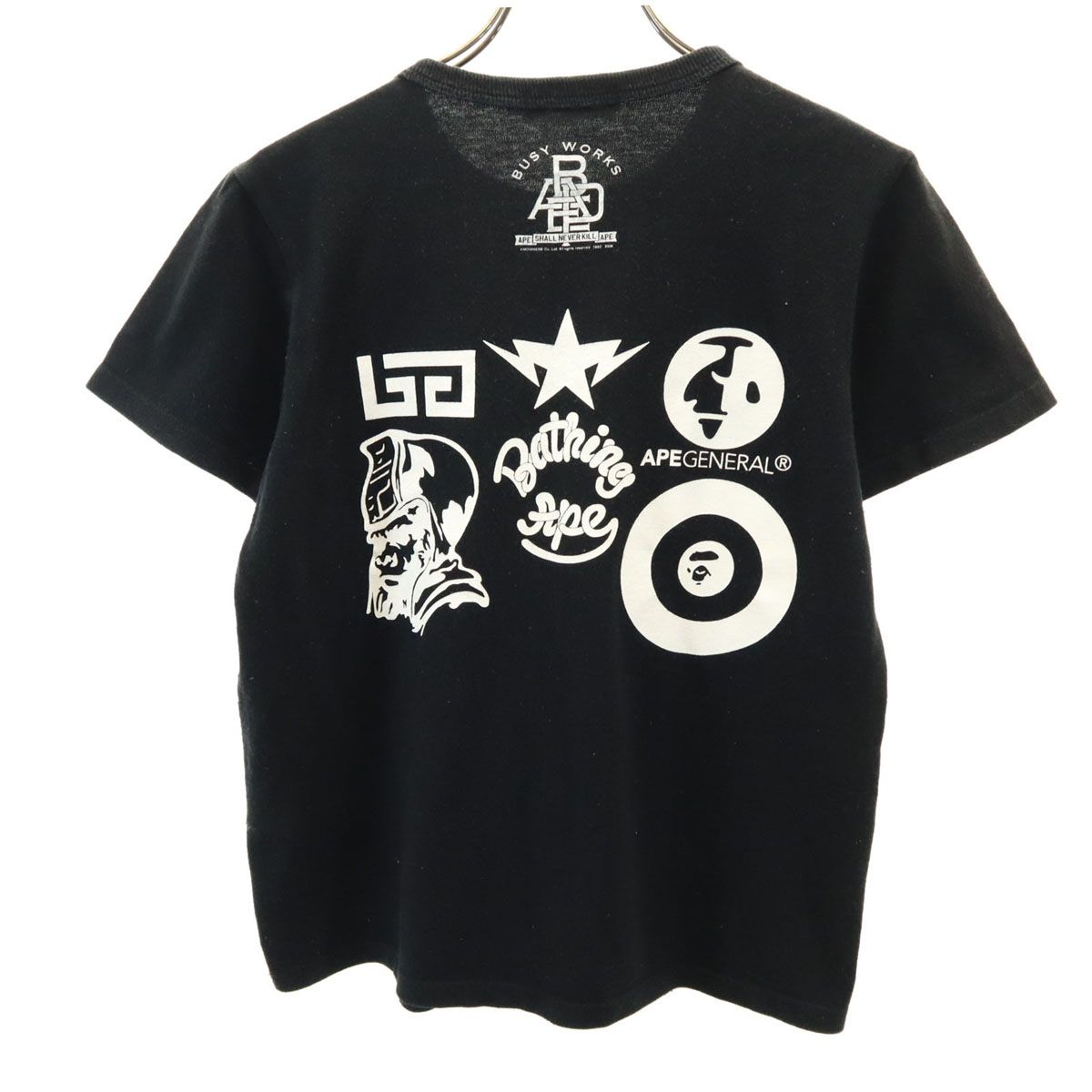 A BATHING APE アベイシングエイプ 日本製 半袖 Tシャツ XS ブラック 