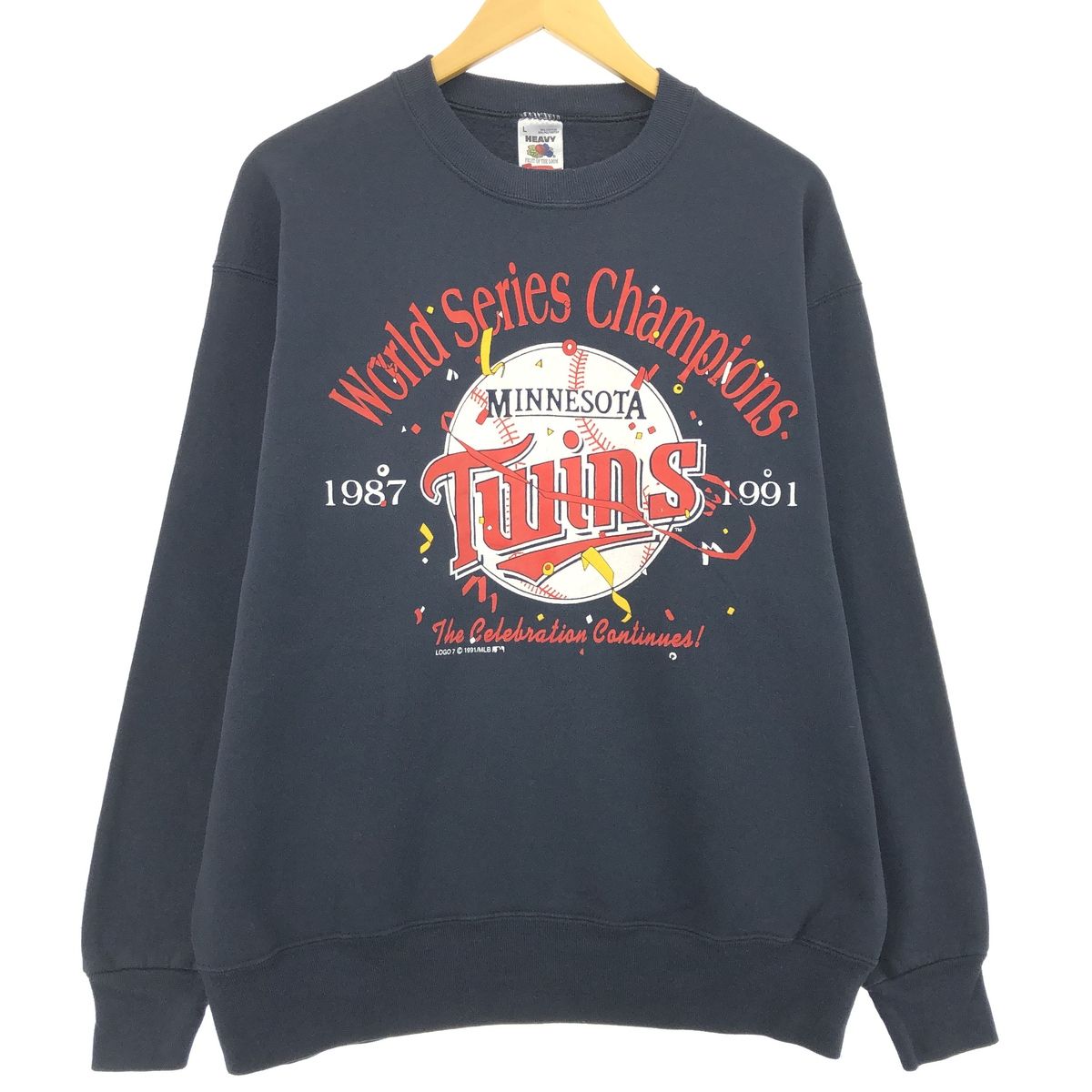 古着 90年代 フルーツオブザルーム FRUIT OF THE LOOM MLB MINNESOTA TWINS ミネソタツインズ プリントスウェットシャツ/eaa439887