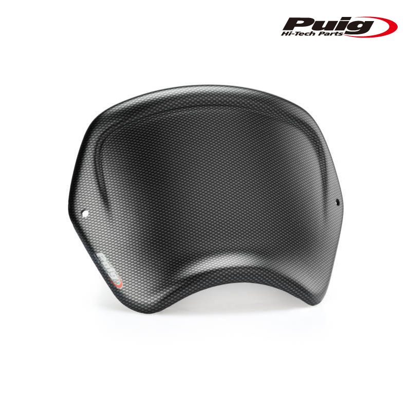 Puig 3590C FRONT PANEL CARBON LOOK KAWASAKI VULCAN S 15-25 etc.プーチ フロントパネル ABS樹脂 トップブリッジマウント
