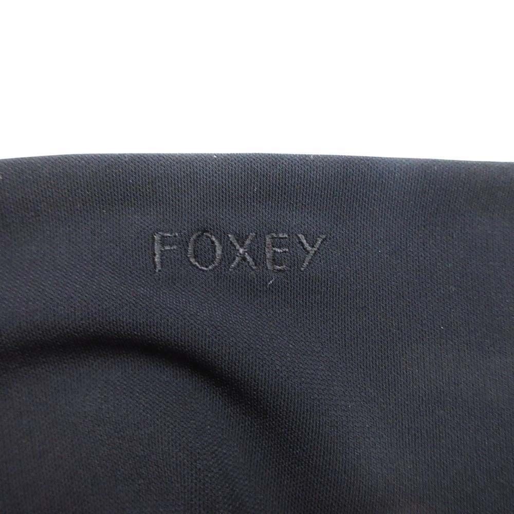 美品 2010年 FOXEY NEW YORK フォクシーニューヨーク スクエアネック ノースリーブ カットソー トップス 25965 40 ブラック レディース 古着 中古 FOXEY NEW YORK - 美品 2010年 FOXEY NEW YORK フォクシー