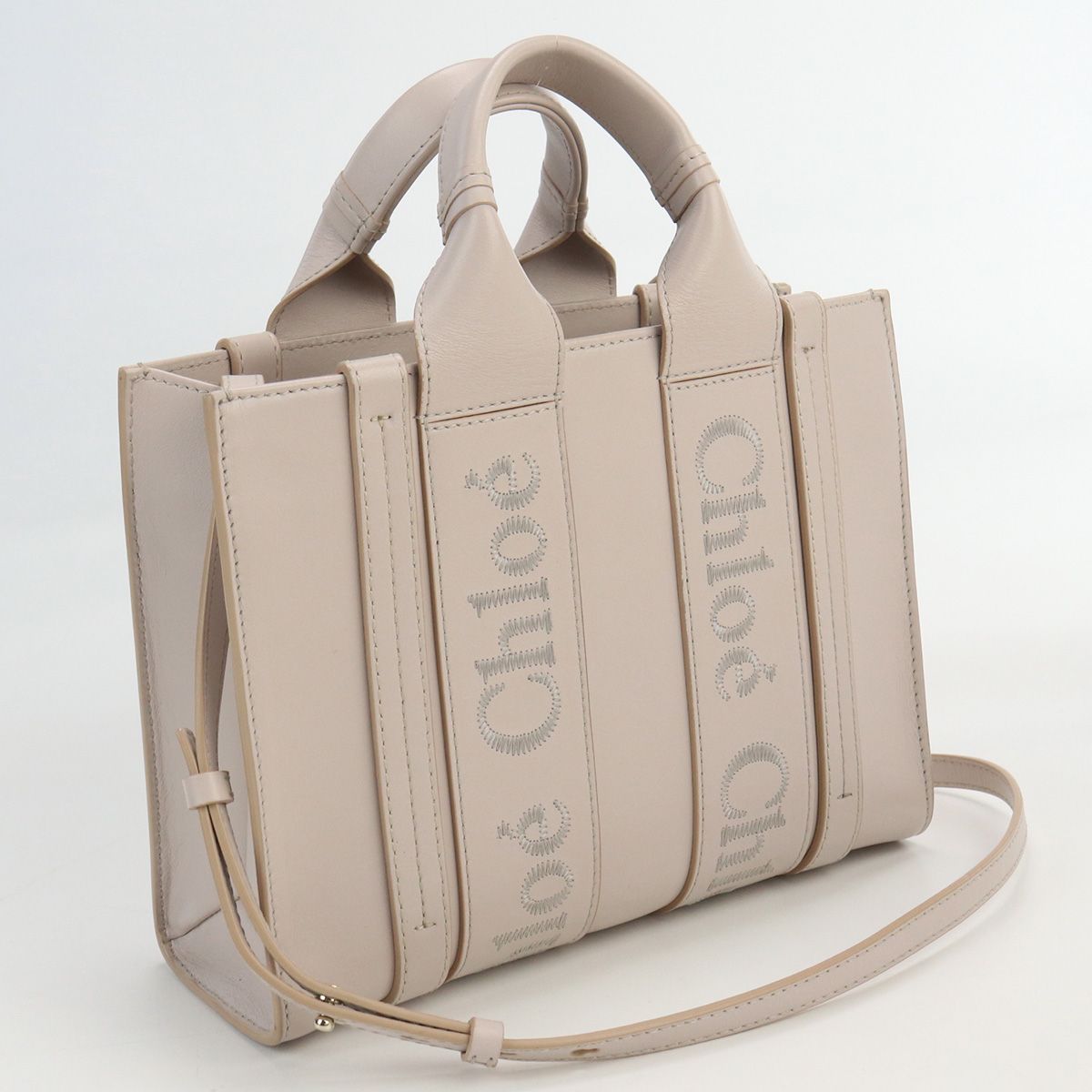 Chloé キャンバストートバッグ ネイビー Chloe クロエ ”woody