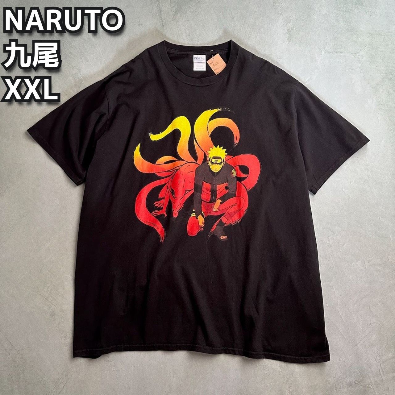 NARUTO ナルト 九尾 アニメTシャツ 黒 2XL 古着 - メルカリ