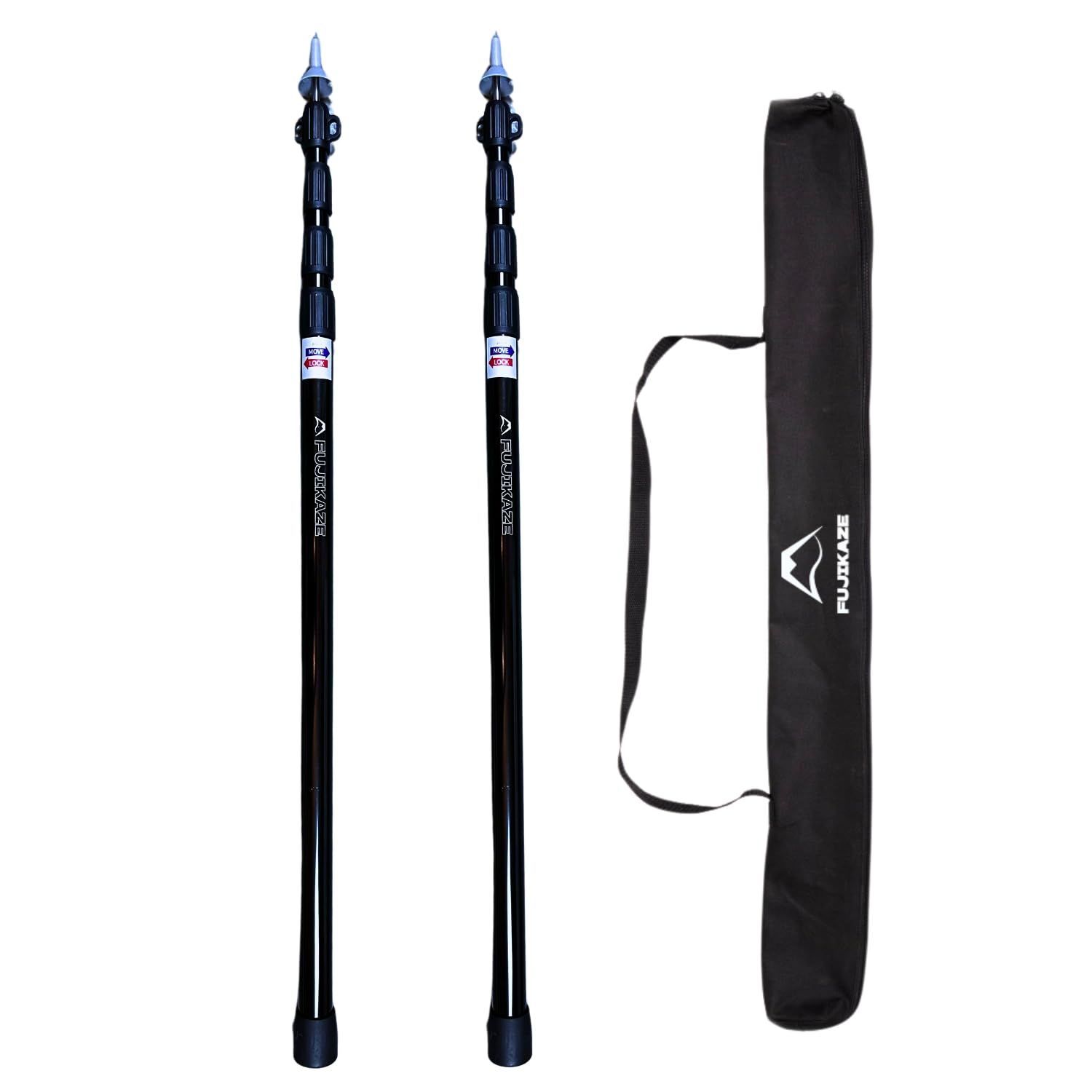 2本 KOMCLUB タープポール テントポール 伸縮式タープポール 伸縮85cm