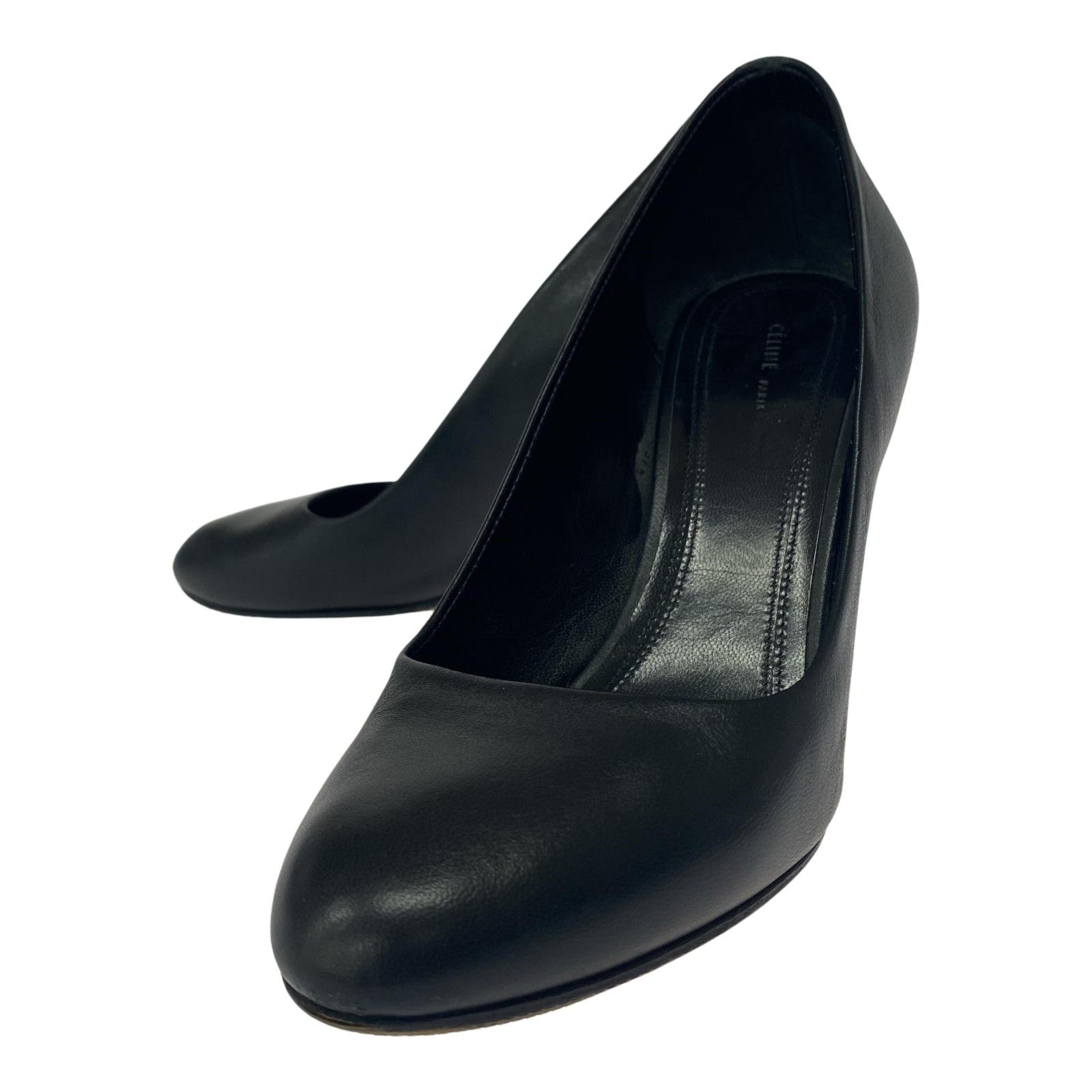 セリーヌ　パンプス　ブラック　35 CELINE セリーヌ ハイヒールパンプス size35.5/ブラック - メルカリ