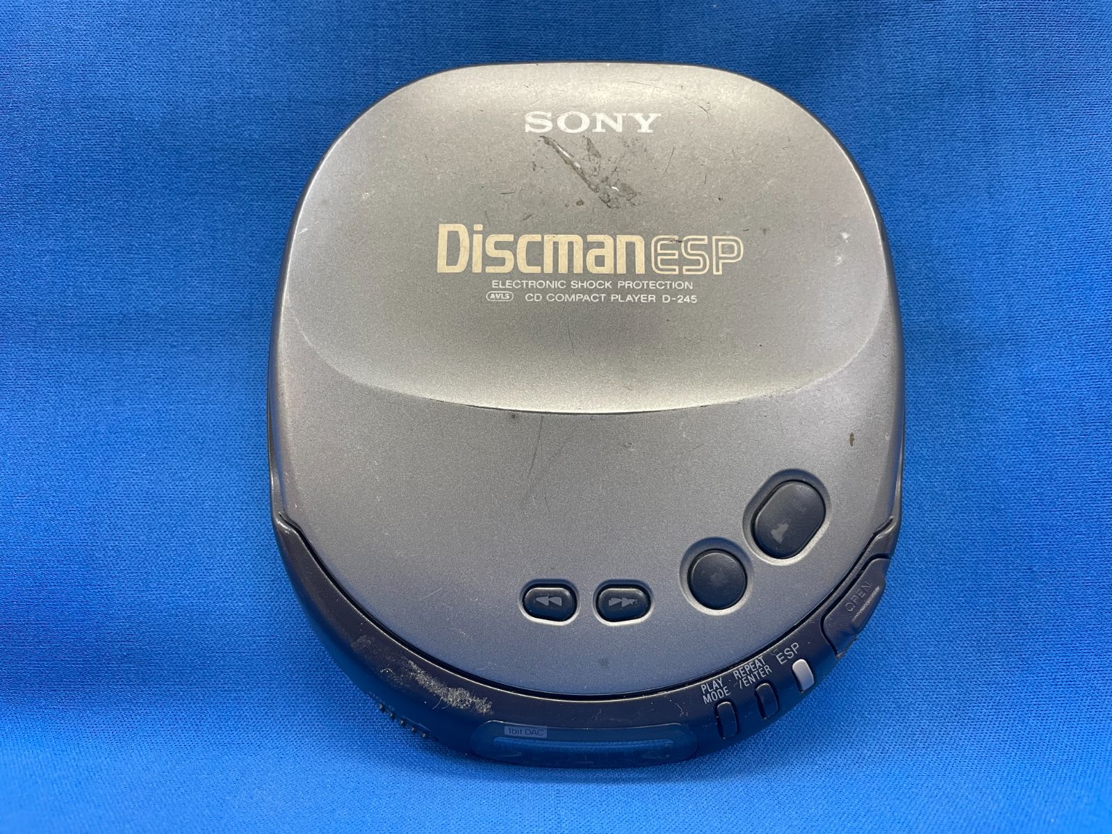 ジャンク品】SONY ポータブル CDプレーヤー Discman D-245 本体