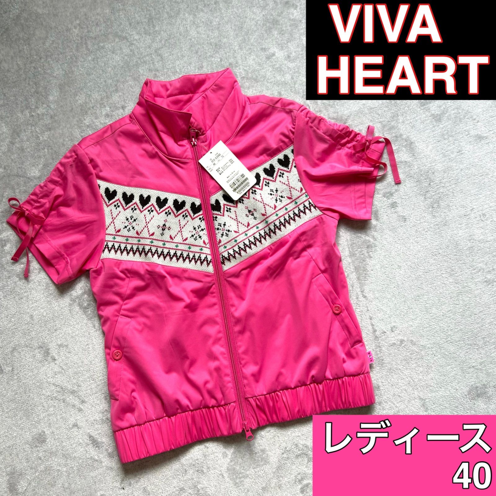 新品】VIVA HEART ビバハート レディース ゴルフウェア 半袖 新品】VIVA HEART ビバハート レディース ゴルフウェア 半袖