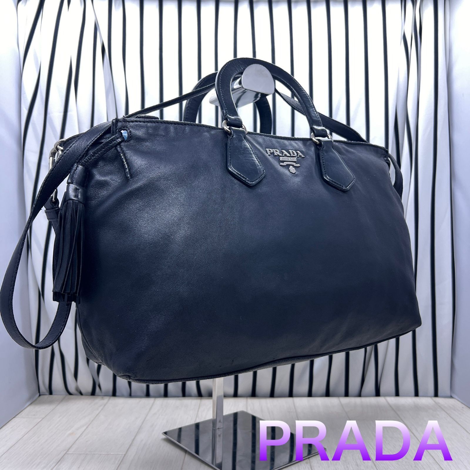 格安】PRADA×プラダ A4収納可能オールレザー2Way斜めがけショルダーバッグ - メルカリ