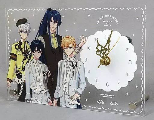 置き時計・壁掛け時計　中央の国＆東の国 アクリルクロック 「魔法使いの約束×サンリオキャラクターズ POP UP STORE in 渋谷モディ」 エポスカード会員様限定お買上げ抽選会 A賞 中古】置き時計・壁掛け時計 中央の国＆東の国 アクリルクロック