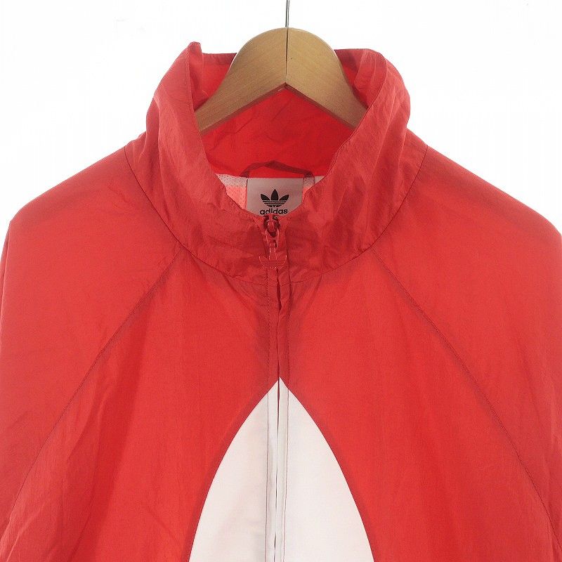 アディダスオリジナルス adidas originals BIG TREFOIL TRACK TOP ビッグ トレフォイル トラック  ナイロンジャケット 2XO XXL 赤 レッド 白 ホワイト FM9891 /AN35