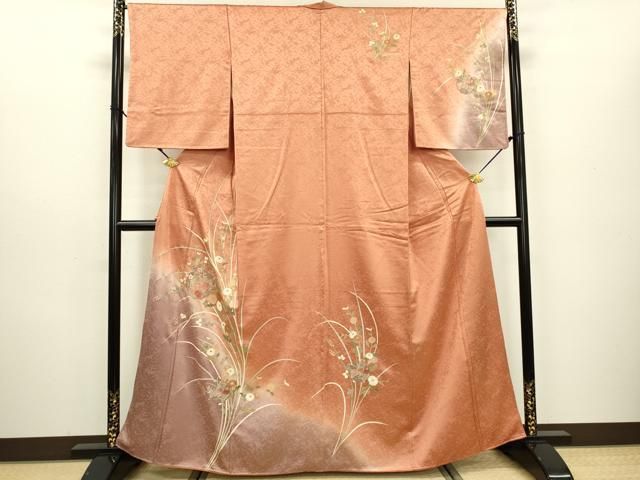 平和屋着物▽中国三大刺繍 スワトウ刺繍 汕頭刺繍 訪問着 絞り 流水