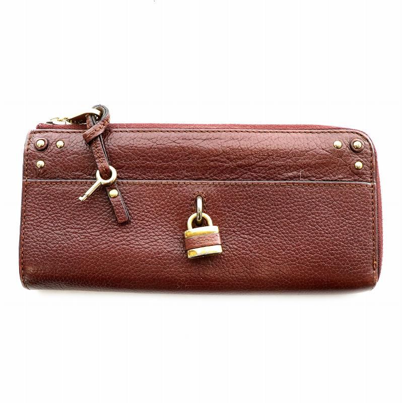 クロエ CHLOE パディントン 長財布 レザー カデナ L字ファスナー