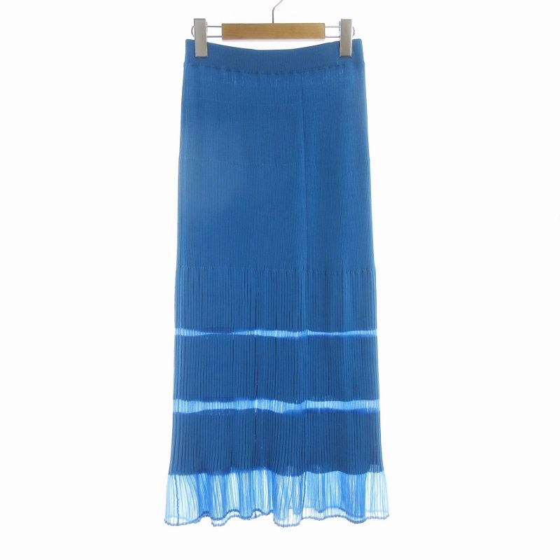 ルシェルブルー LE CIEL BLEU Transparent Long Knit Skirt フレア  