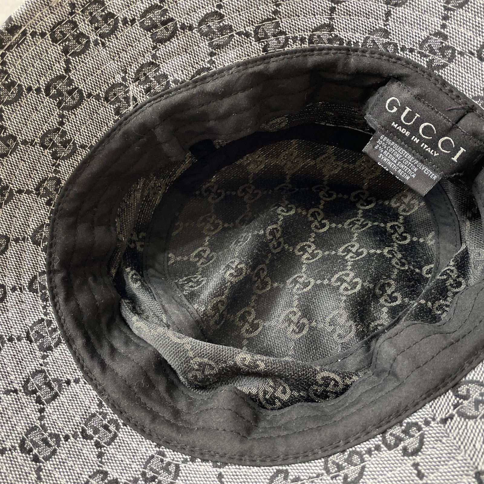 GUCCI /グッチ　シェリーライン　バケットハット GUCCI - GUCCI グッチ GG柄 シェリーライン ハット キャンバス