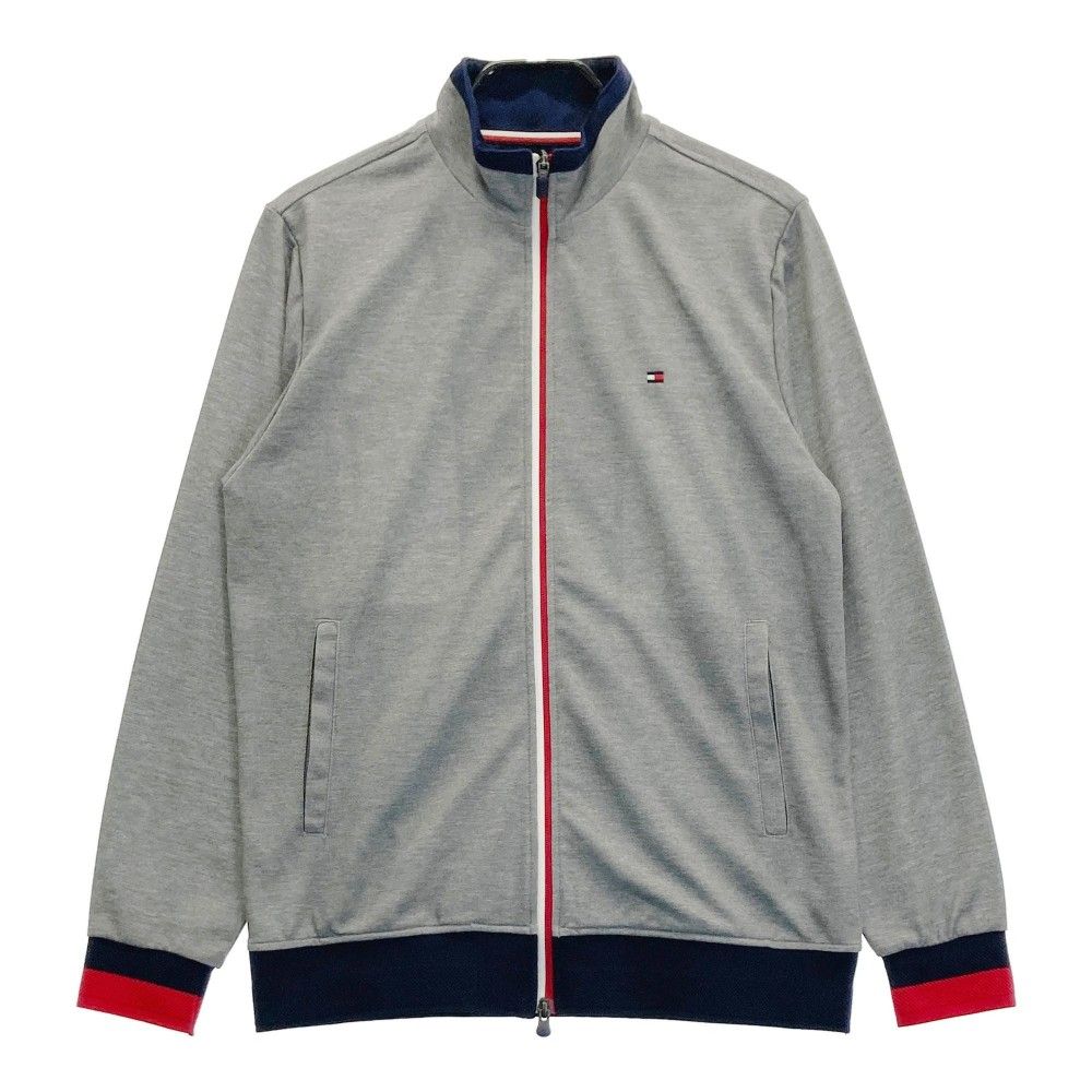 サイズ：L TOMMY HILFIGER GOLF トミー ヒルフィガーゴルフ  ジップジャケット ロゴ刺繍  グレー系 [240101230280] ゴルフウェア メンズ ストスト