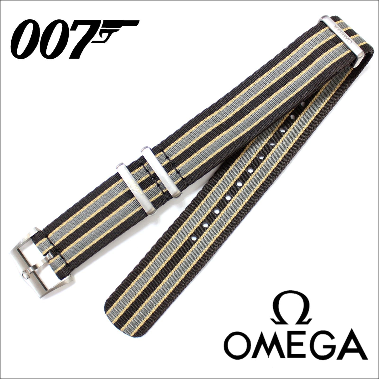 新品未使用　オメガ　純正 natoベルト 007 チタン 20mm 新同品】 OMEGA NATOストラップ 007エディション 純正ベルト