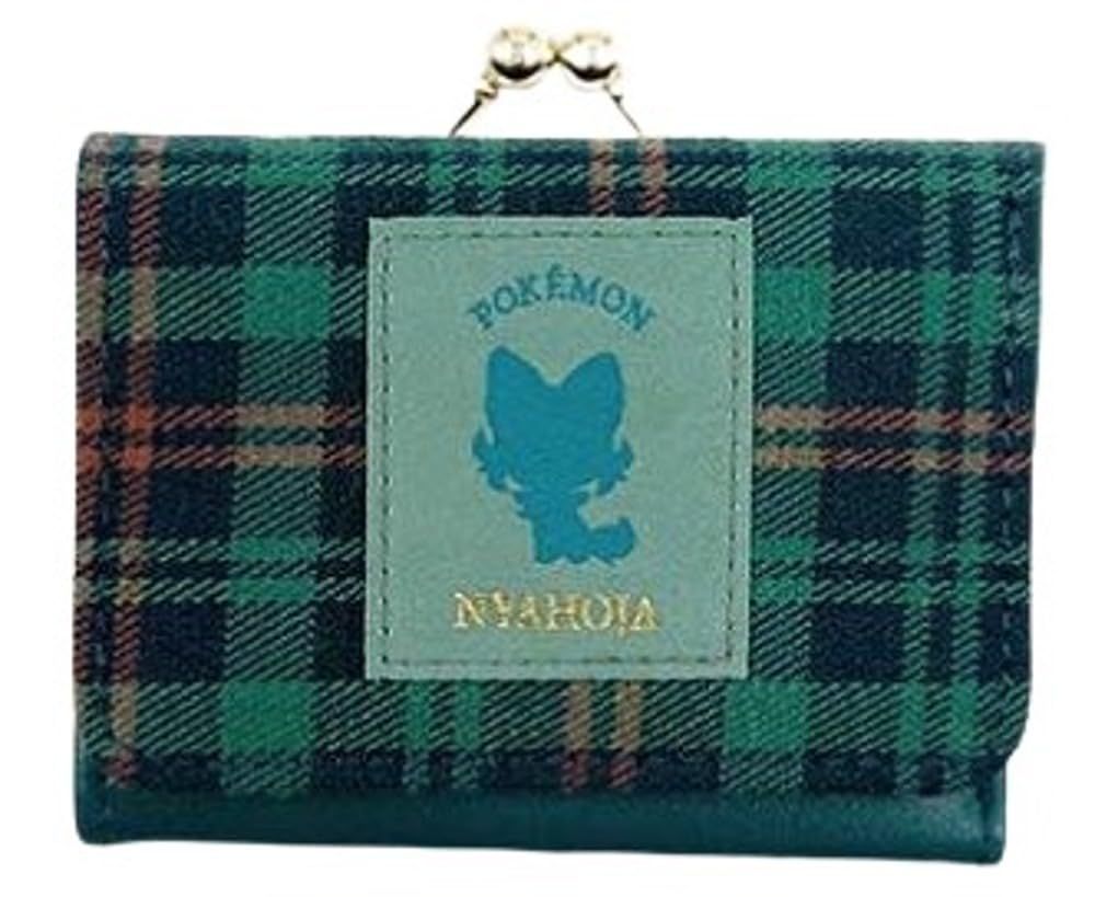 マリモクラフト ポケモン チェックシリーズ コンパクト財布 チェック ニャオハ W95×H80×D30mm PKM-876 [ニャオハ] [サイズ：W95×H80×D30mm]
