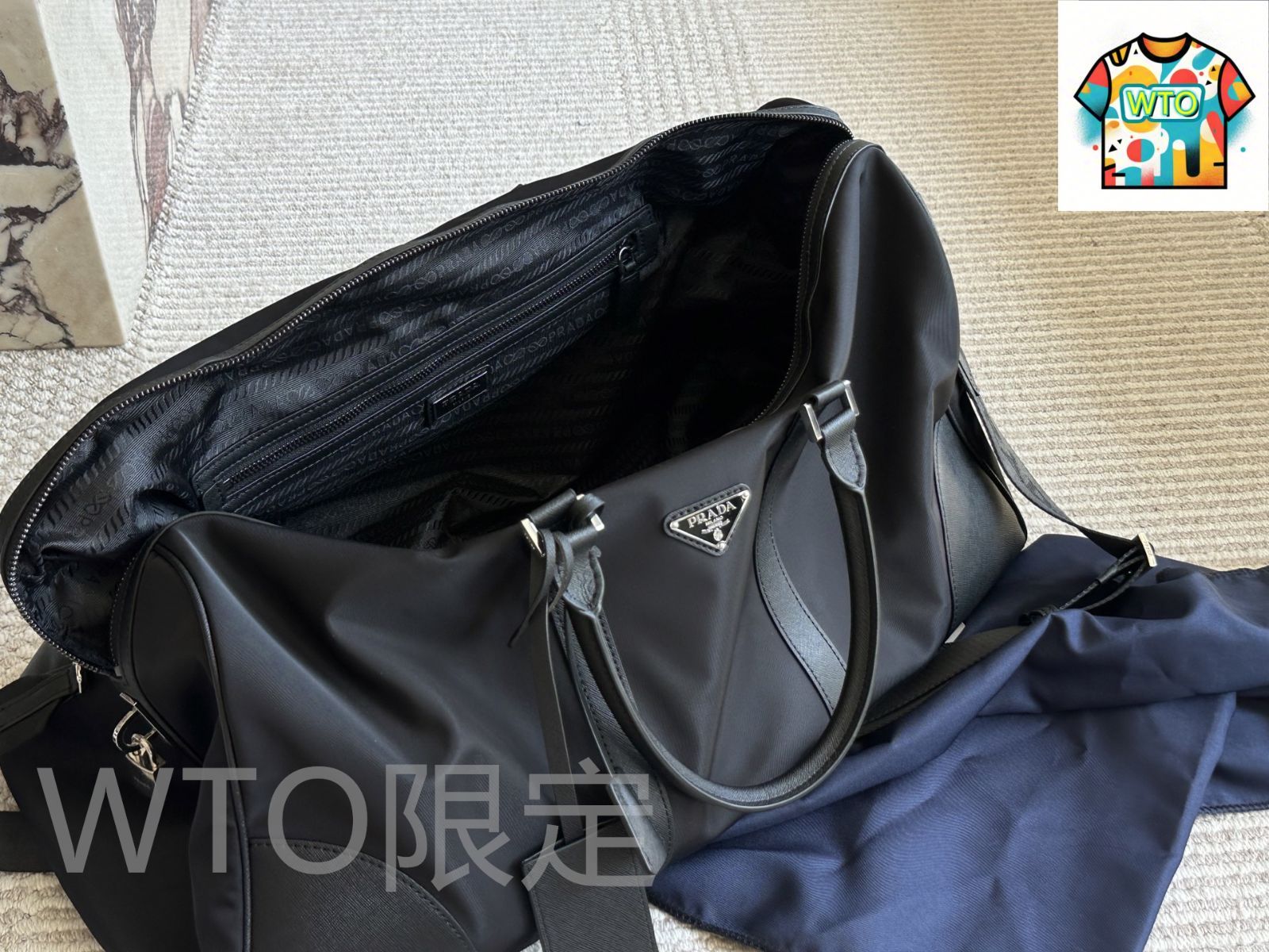 DIE PRADA ブラック ビジネスバッグ 今日WTO】Prada プラダ トラベルバッグ ユニセックス