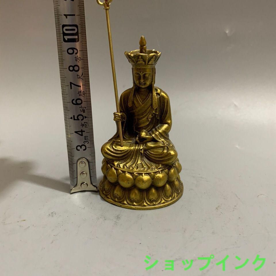 九華山地蔵王仏像 銅像 小仏像 銅製 仏像 彫刻 置物 開運 風水