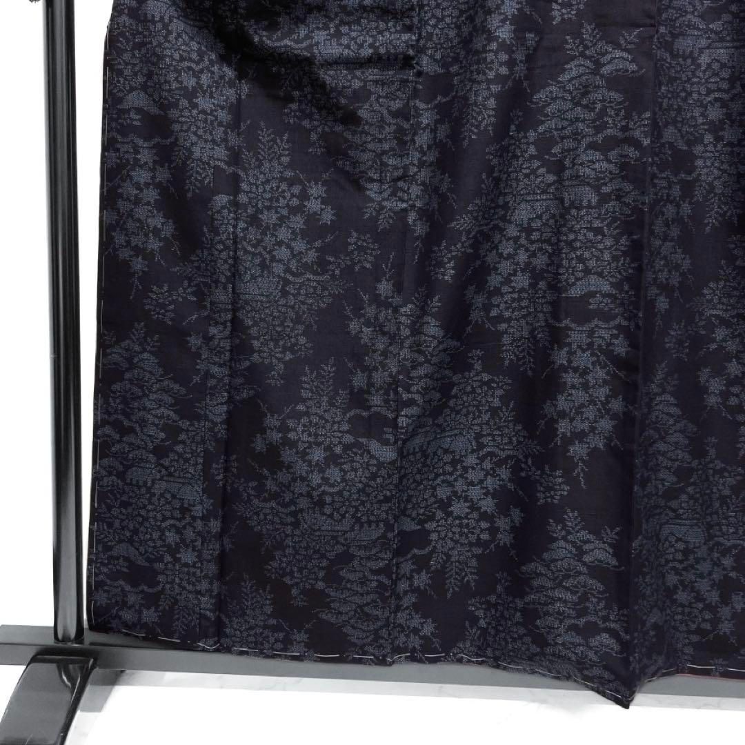 未着用　小紋　本場結城紬　茶屋辻　松　楓　菊　家屋　着物　015a d 未着用 小紋 本場結城紬 茶屋辻 松 楓 菊 家屋 着物 015a d - メルカリ