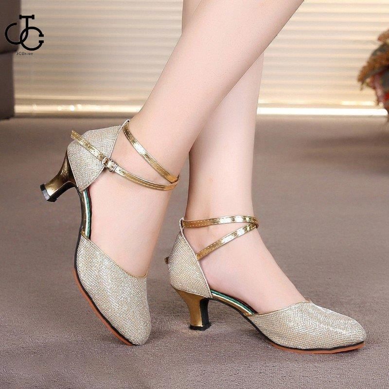 Ads 社交ダンス用ラテンシューズ 7.5cmヒール 屋外底 ダンス