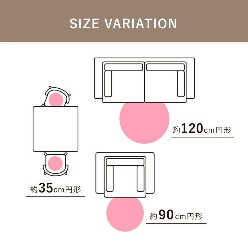 ラグマット 円型 直径約120cm ウール 手織り ホット対応 ぽこぽこ 4 MARWIL-DEMENAGEMENTS_CH