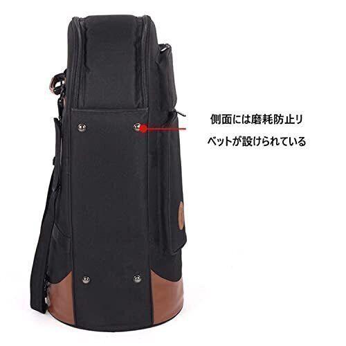【宅配送料無料】 超人気 楽器ケース収納鞄 ポータブル 楽器ケース ユーフォニアムバッグ金管楽器リュックサック ソフトケース 管楽器ケース 収納ケース 茶色がかった