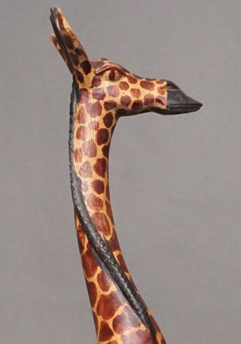 新品 アフリカ ケニア キリン 木彫り XLサイズ No.2 彫刻