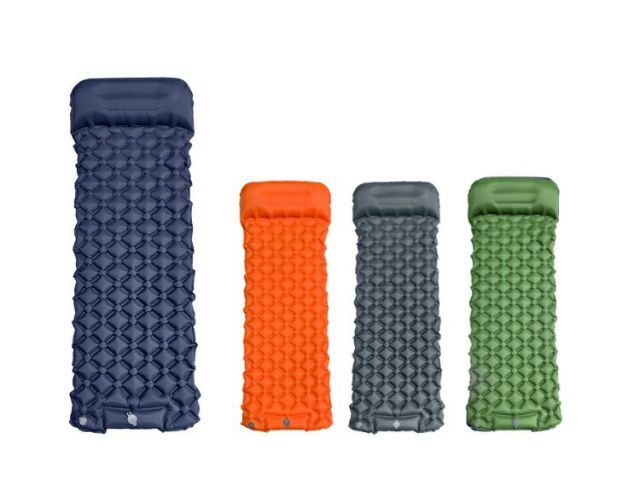 エアーベッド エアーマット ポンプレス 足踏み式 空気 キャンプ シングル アウトドア コンパト収納 軽量 防水 車中泊 防災 テント用 携帯 仮眠 レジャー dar-airmat02