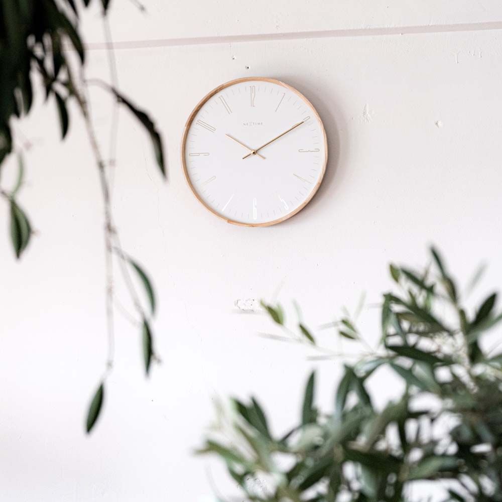 【未使用品】NEXTIME Thin M NXT-J008：ホワイト 壁時計 掛時計 NEXTIME ネクスタイム ウォールクロック Thin M WH