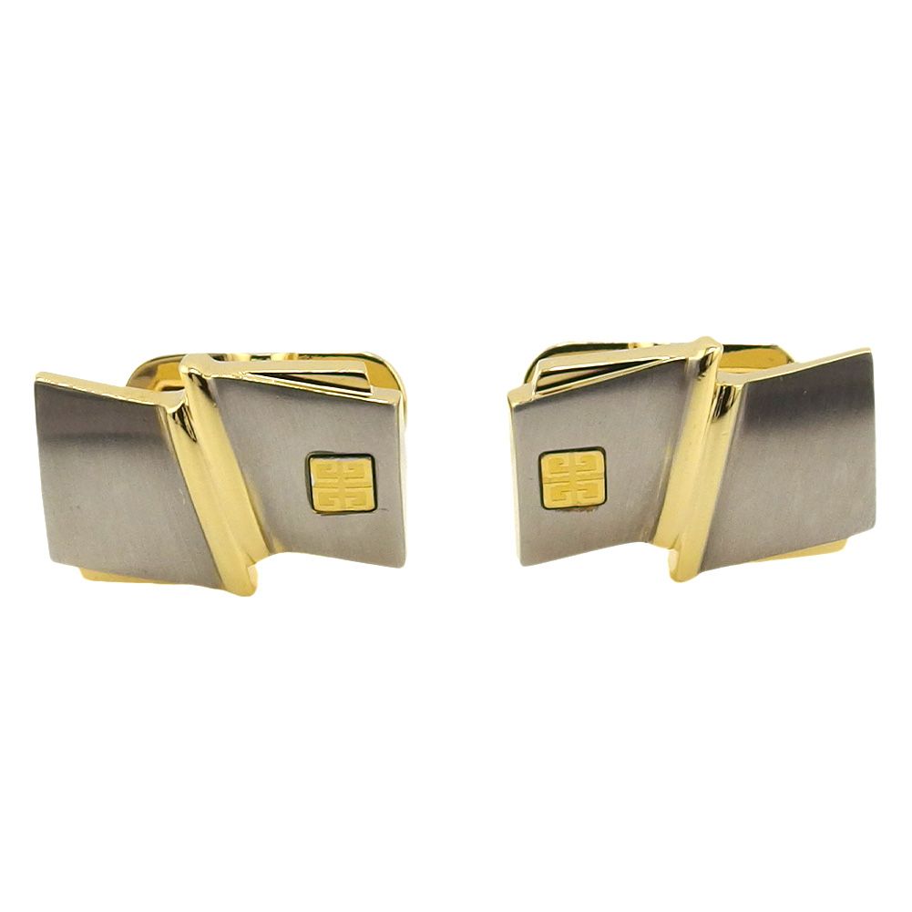 ディオール Dior カフス CDマーク スウィヴル式 ブラック ゴールド