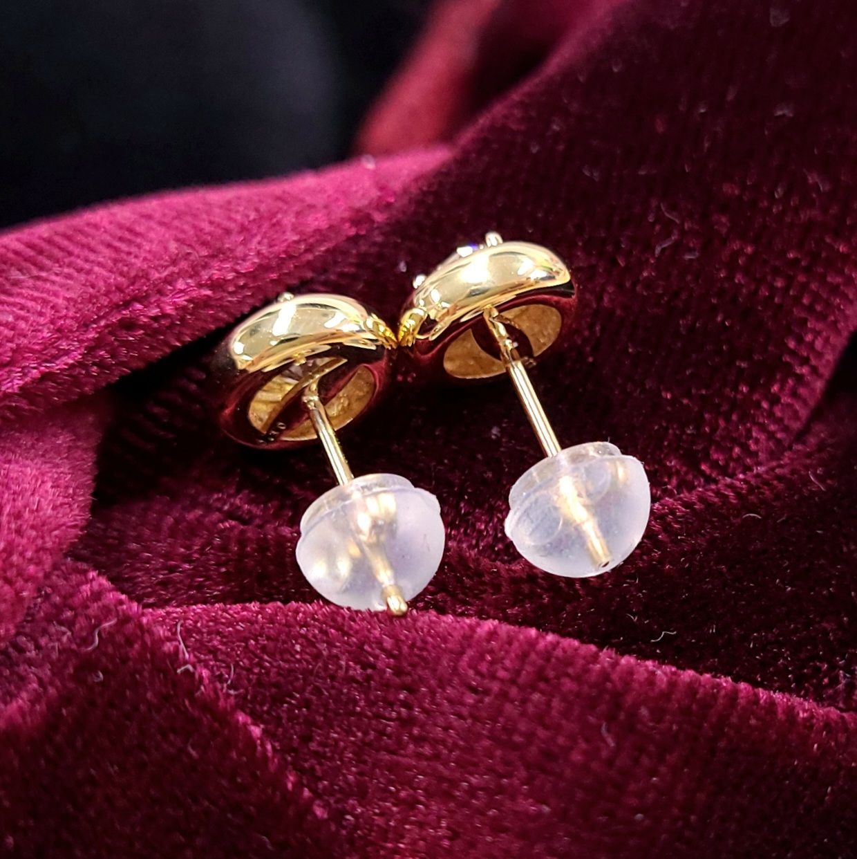 大人気！まるで3ct ！ダイヤモンド K18 フクリン留めセッティング ピアス 大人気！まるで3ct ！ダイヤモンド K18 フクリン留め