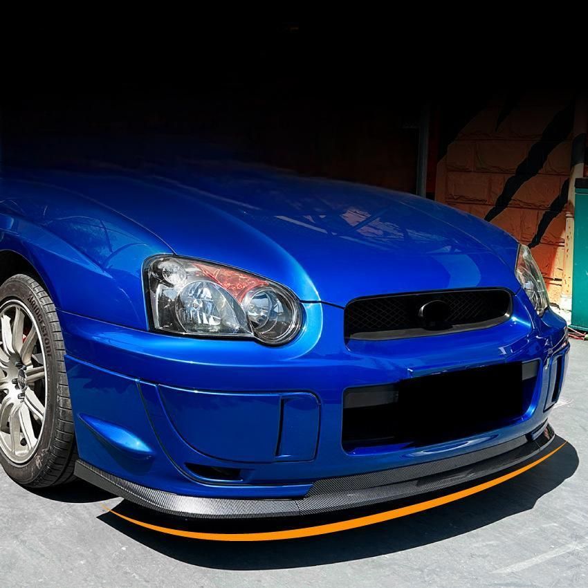 適用スバル インプレッサ WRX STI 04-05 カーボン調 フロントリップ スポイラー エアロ パーツ 外装 ドレスアップ