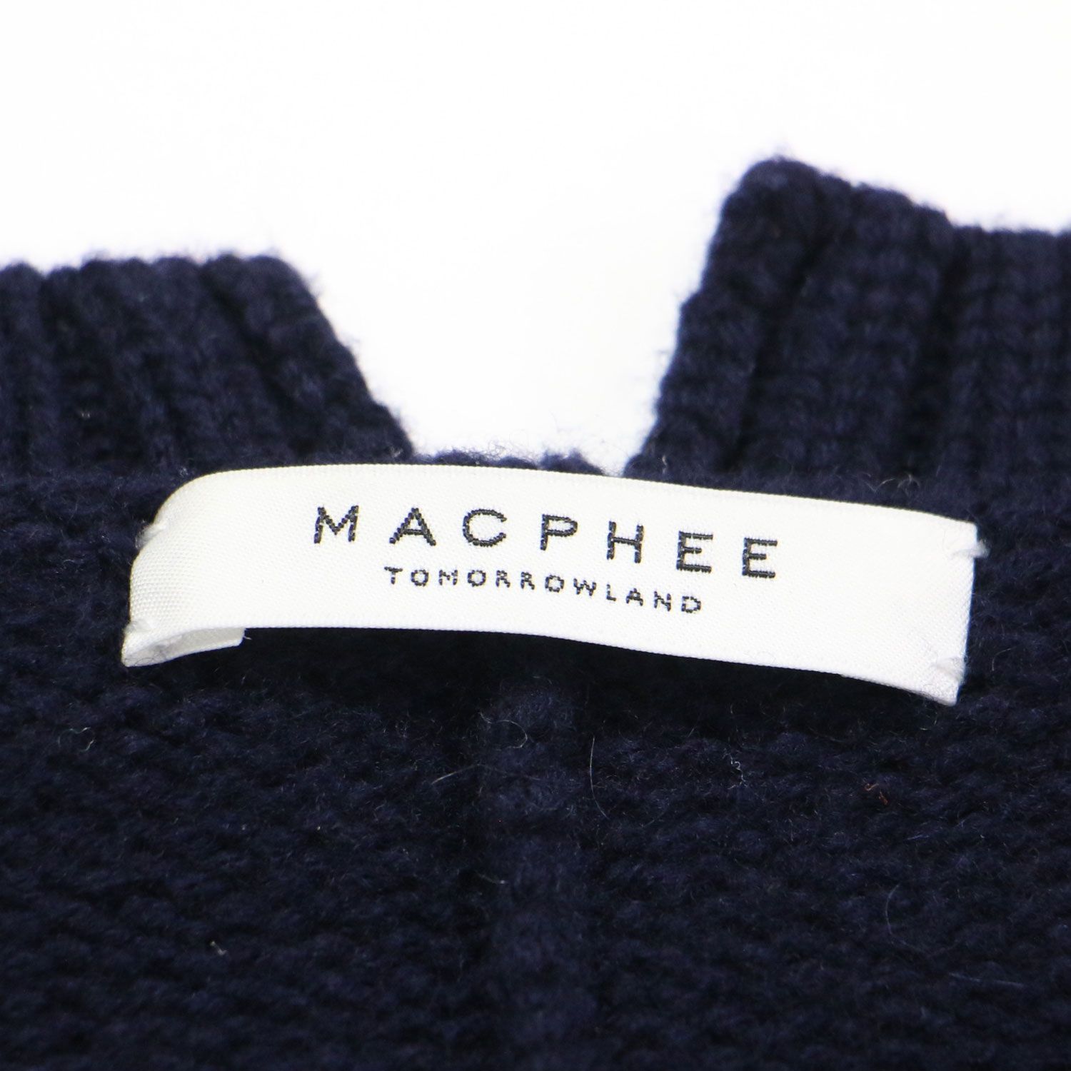 MACPHEE マカフィー ニット ネイビー 紺 サイズ:S | 22秋冬 ラム