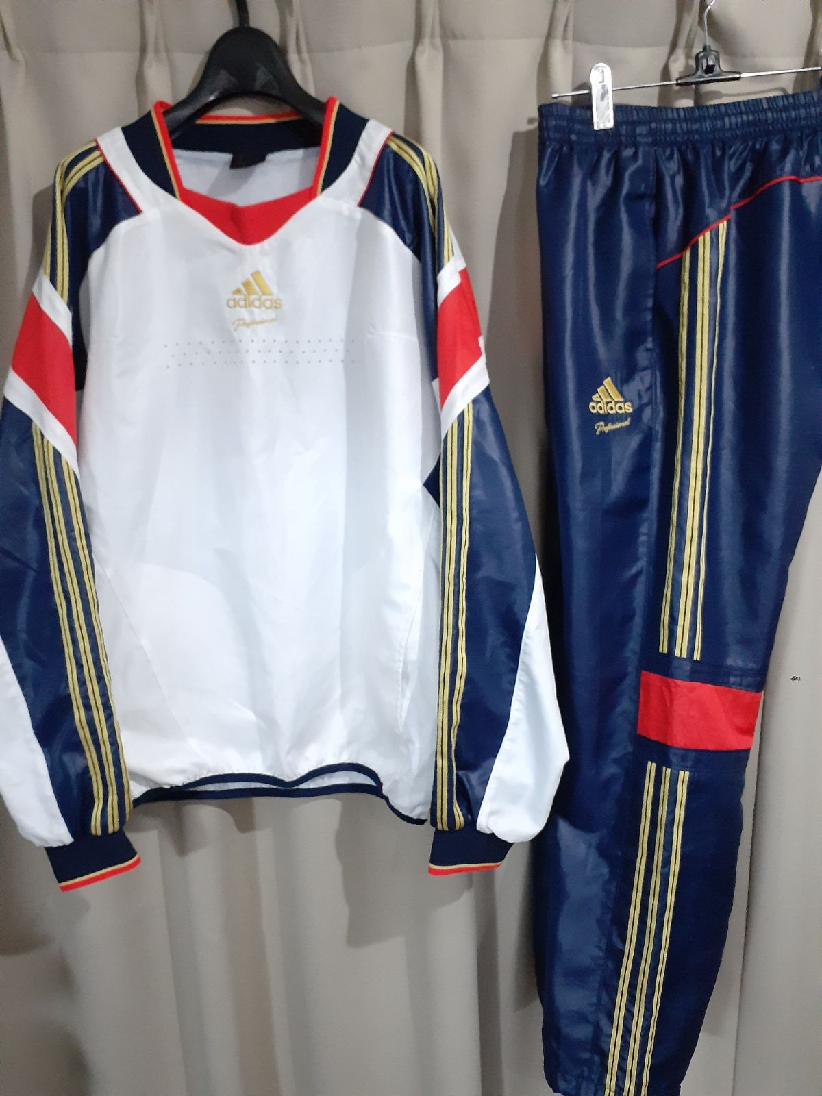 adidas professional ウィンドブレーカー ピステ 上下 セットアップ L