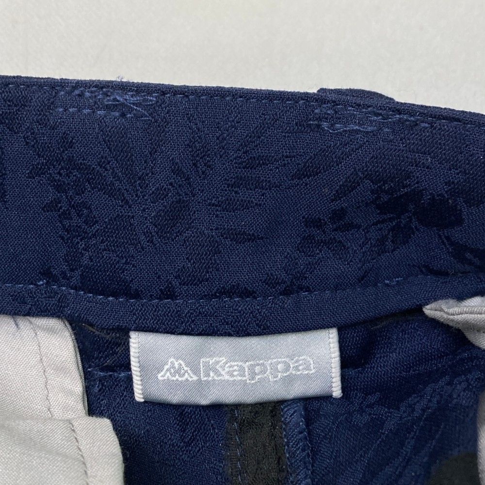 サイズ：L KAPPA GOLF カッパゴルフ ロングパンツ 総柄 ネイビー