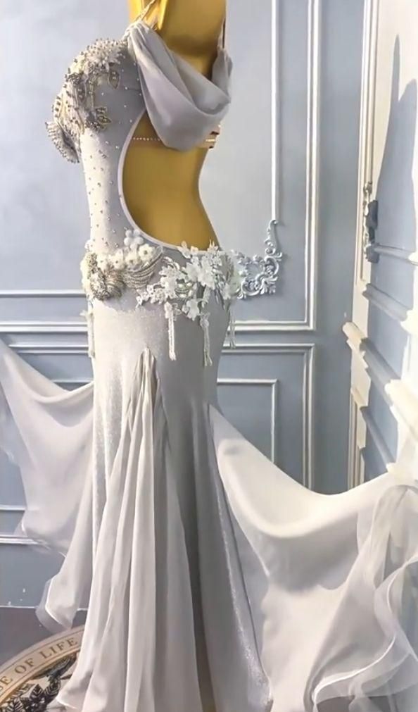 ベリーダンス オリエンタル衣装 インナー付 ホワイト オーダーメイド WHITEMONARCHHOTEL_COM