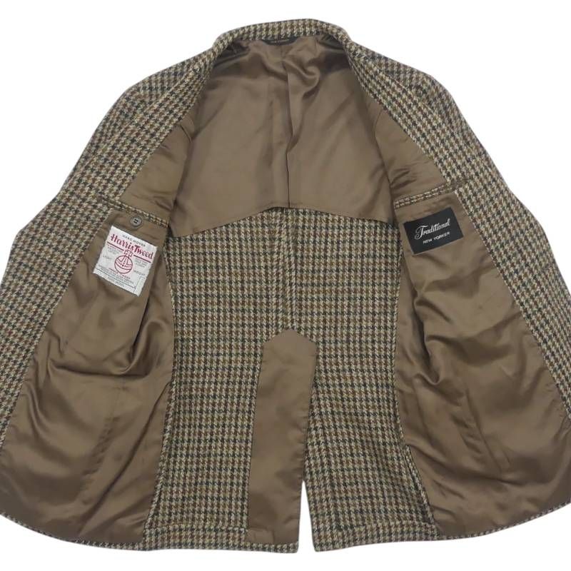 ハリスツイード ニューヨーカー テーラードジャケット ツィード チェック Traditional NEW YORKER ニューヨーカー Harris Tweedハリスツイード