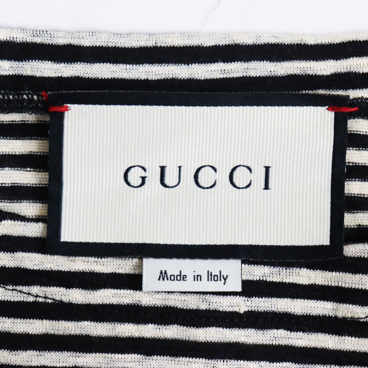 極美品○21AW GUCCI グッチ 615742 リネン100％ アンカーワッペン付