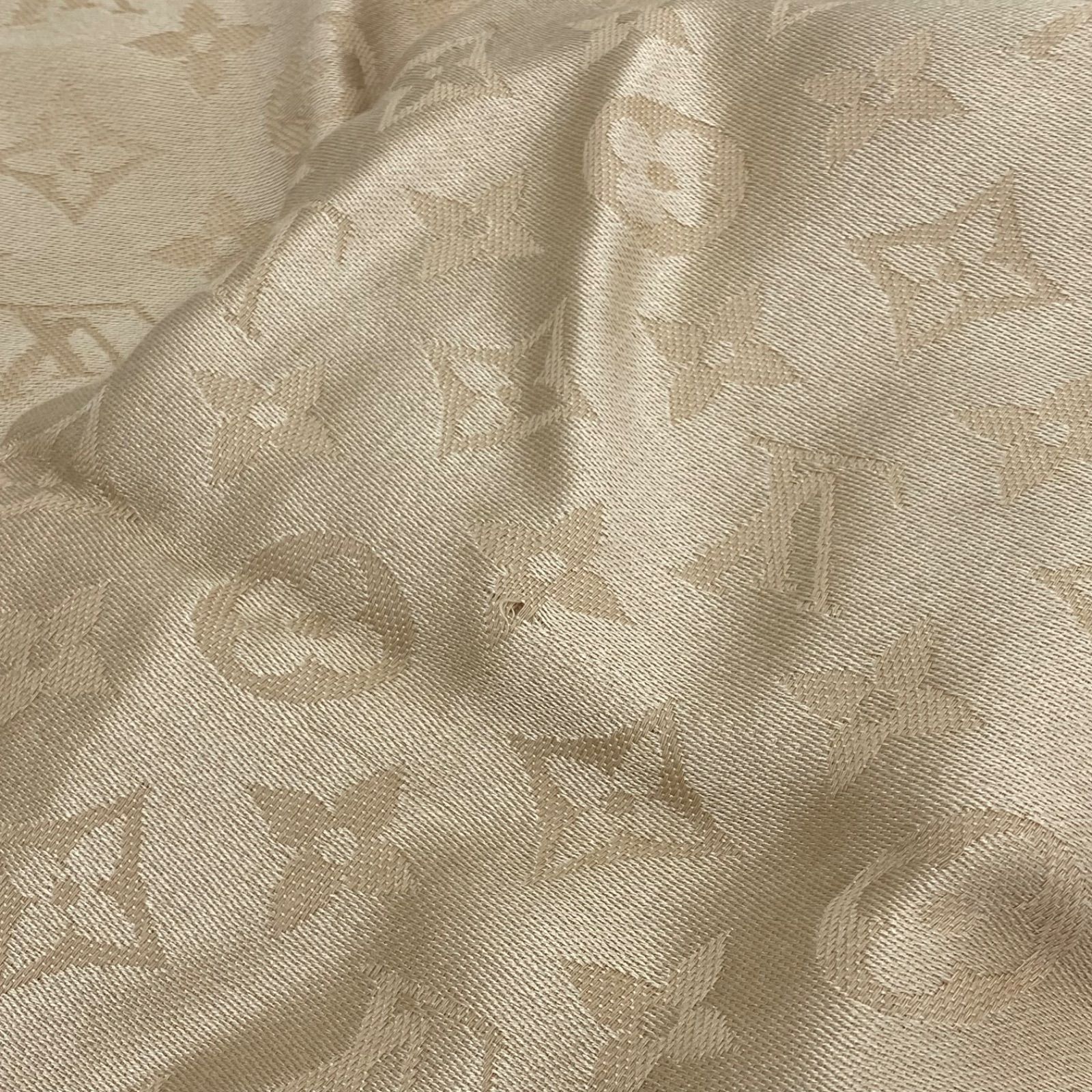 ○ルイヴィトン LOUIS VUITTON ショール モノグラム ストール ベージュ 