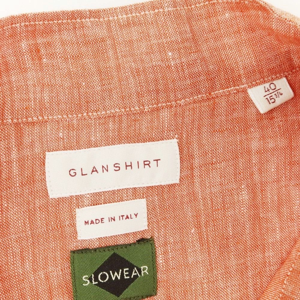 Glanshirt カジュアルシャツ レディース グランシャツ 中古　古着 新品】グランシャツ Glanshirt リネン バンドカラー カジュアル