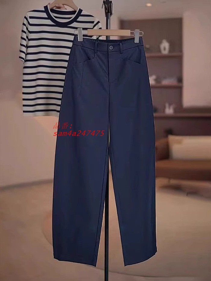 ワイドパンツ 紺色