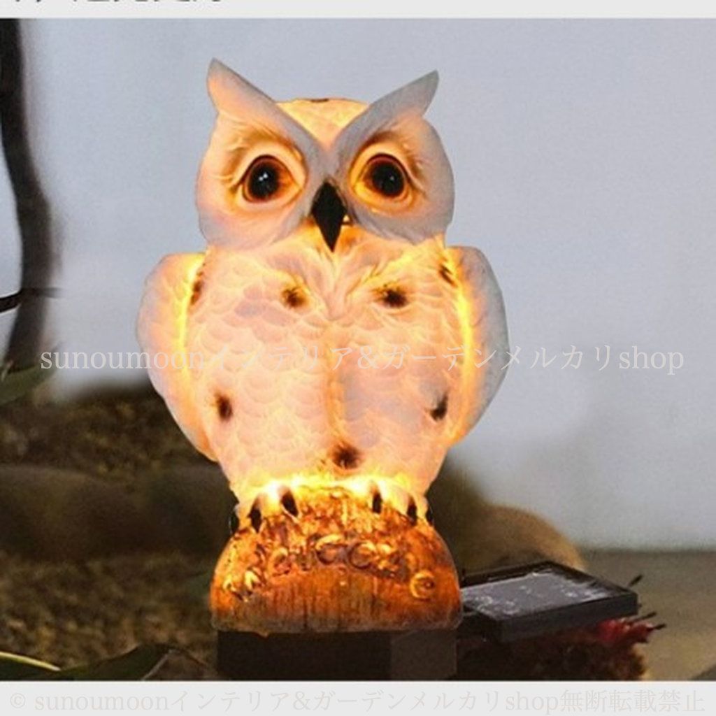 3匹 かっこいい 鳥 インテリア お洒落 ガーデンライト 庭の装飾 8-14 おしゃれ 庭 ガーデニング ガーデン ソーラー 太陽光 ガーデンインテリア アニマル ガーデン雑貨 雑貨 フクロウ
