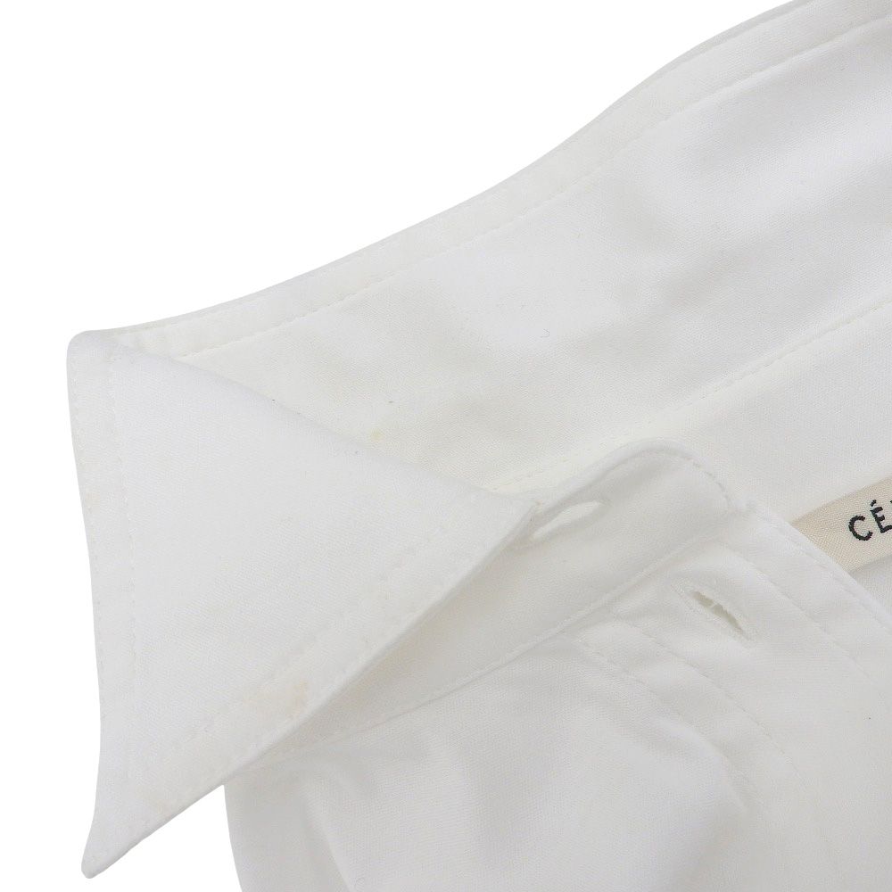 CELINE セリーヌ by Phoebe Philo フィービー期 カッターシャツ トップス レディース コットン ホワイト 40 CELINE セリーヌ by Phoebe Philo フィービー期 カッターシャツ